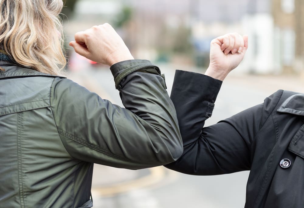 Elbow Bumps allow human connection without touching hands