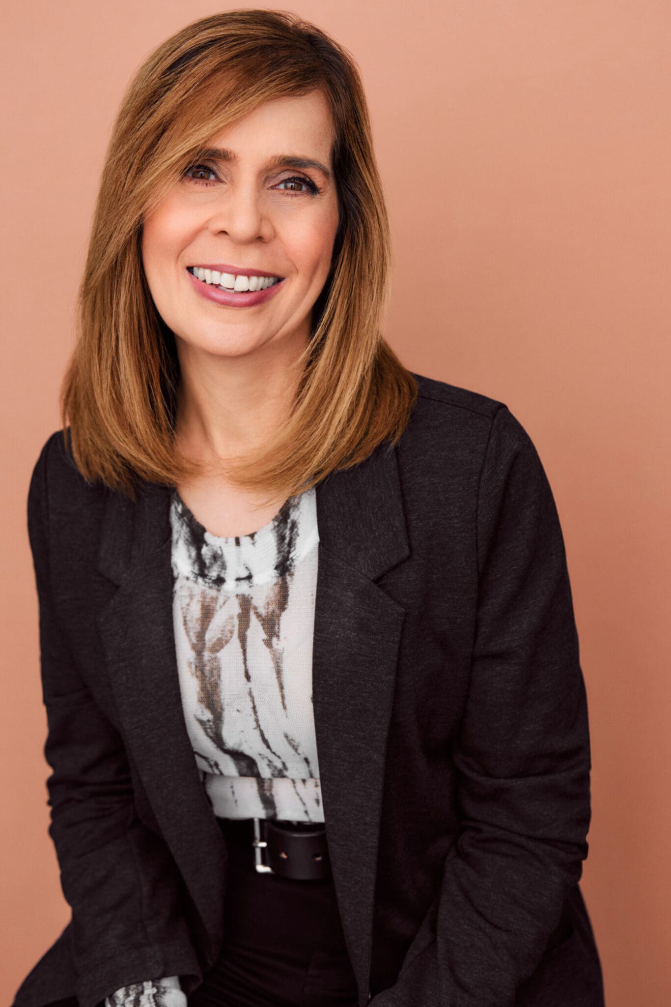 Muffy Ruben, a jersey city therapist smiles for the camera